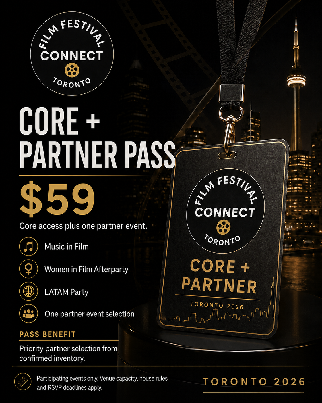 Film Festival Connect 2026 Core and Partner Pass poster
