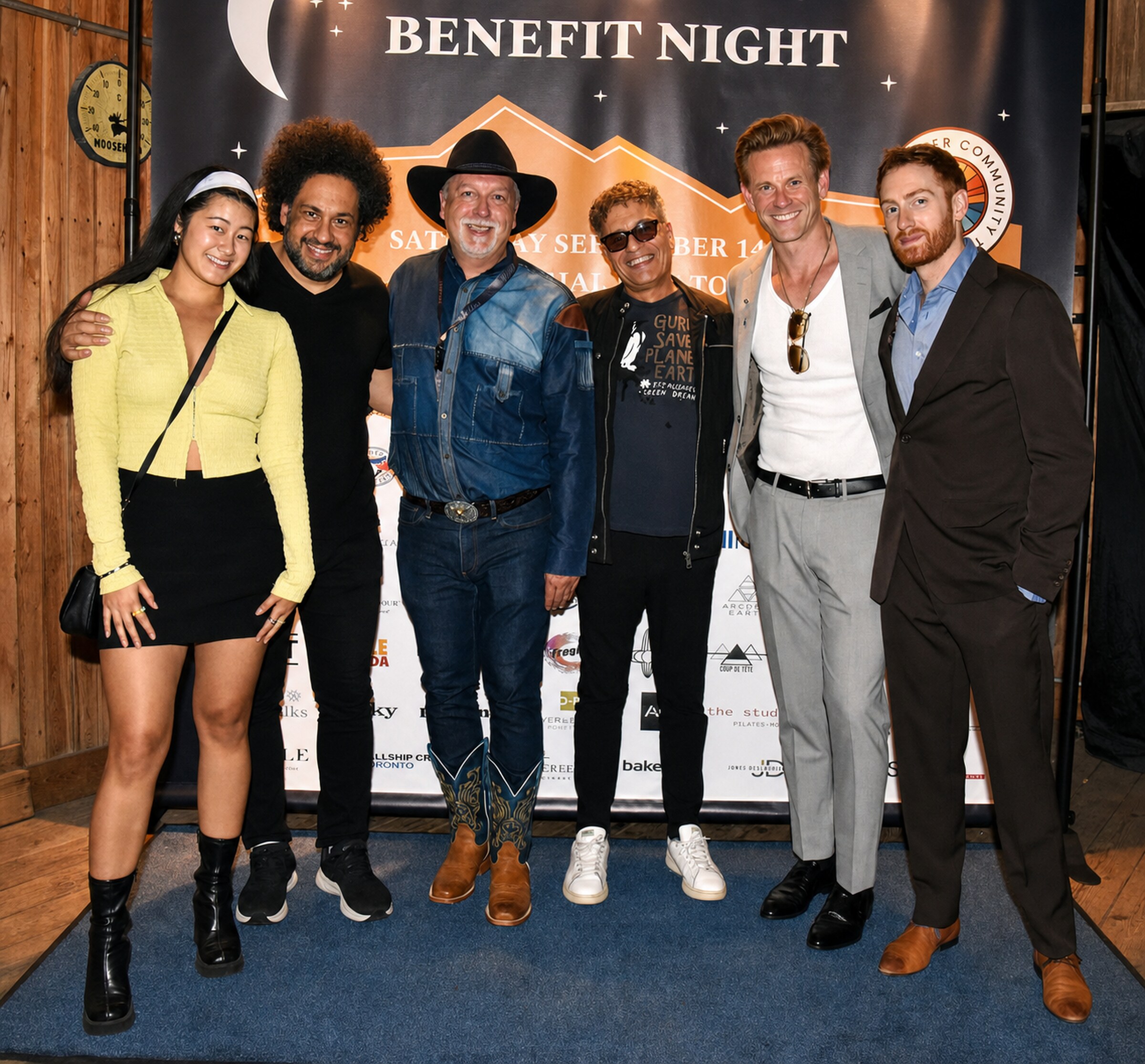 Six smiling guests at Jasper Benefit Night in September 2024